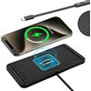 TKSE Supporto per caricabatterie wireless da auto per iPhone e telefoni Qi, 10 W, con tappetino in silicone antiscivolo, cavo USB e supporto, per cruscotto o ufficio (TYPE-C 100 cm)