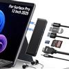 Yeemie Pro Docking Station Surface Pro 12, Accessori Surface Pro 12 con HDMI 4K, Hub Thunderbolt 4 (Display 4K@60Hz + Dati 40Gbps + Ricarica 100W), 2 USB 3.0, SD/TF, Audio 3.5mm per Surface Pro 12 pollici 2025