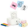 Crafts&Co Mini stampante tascabile | stampante portatile Bluetooth per smartphone adesivi e appunti, stampante termica senza inchiostro, dimensioni 8 x 8 x 3 cm, colore bianco