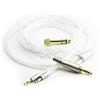 ABLET Cavo audio di ricambio compatibile con cuffie Monolith M1060, M1060C, M565, M565, M565, filo placcato argento con 3,5 mm maschio e adattatore da 6,3 mm