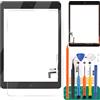 SRJTEK Sostituzione per iPad 9.7 2017 Touch Screen Sensore digitalizzatore di quinta generazione Pannello touch screen compatibile con A1822 con pulsante Home(nessun LCD non sostitutivo per iPad Air1)(nero)