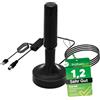 Anadol AXRED Magnes Antenna DVBT2 con amplificatore 30dBi per interni esterni, ricevitori TV DVB-T DVB-T2