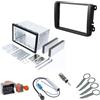 Audioproject A217 - Set di montaggio doppio DIN ISO compatibile per VW Golf 5 6 Passat Skoda Octavia Seat, mascherina radio da incasso, adattatore radio 2 adattatori antenna Fakra