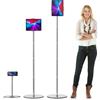 PANPHEN Tablet Floor Stand, Height Adjustable (16.5-66.1 inch), 360 gradi rotante, alluminio lega Cradle Mount Dock for 4.7-12.9 Screen iPhone Samsung, iPad, Kindle, eBook Reader (bianco)