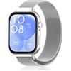PaceBid Metallo Cinturino per Huawei Watch Fit 5/5 Pro/4/4 Pro/3, Argento | Uomo e donna Acciaio inossidabile Metallo Magnetico Bracciale Cinturino di Ricambio per Huawei Watch Fit 4/4 Pro/3/Fit5/5 Pro