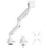 HALTERUNGSPROFI Supporto per monitor ultra forte fino a 27 kg fino a 57 pollici, braccio portante con molla a gas, monitor LCD a LED, VESA 75 x 75 100 x 100 cm, 200 x 200 cm, colore: bianco