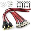 RUNCCI-YUN 12 Pezzi 18AWG 12V 5A Connettori DC a Pannello Jack,Alimentazione DC Presa,DC Power Pigtail Cable 5.5 x 2.1mm,Per Connettore Femmina da Pannello CCTV Home Security Surveillance Camera