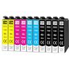 Yowell 10 cartucce T1295 compatibili con Epson T1291 T1292 T1293 T1294 per Stylus SX435W SX235W SX525WD Stylus Office BX535WD BX525WD BX305FW