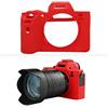 Bindpo Custodia di Fotocamera in Silicone per Sony Alpha A72 A7R2 A7S2 A7II A7RII A7SII, Custodia Protettiva in Gomma Morbida(Red)