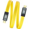 SinLoon Cavo USB C a USB C Cavo di ricarica rapida USB 3.2 Gen 2, supporto ricarica rapida 5A/100W, trasferimento dati 20Gbps, uscita video 8K a 60Hz, compatibile Thunderbolt 3 per -Giallo