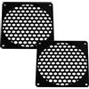 Aerzetix Set di 2 Griglie per Ventola 80x80 mm in plastica per Computer PC stampanti dispositivi audiovisivi proiettori multimediali/Colore Nero