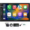 Eonon 7 pollici, sistema operativo Linux, doppio DIN, wireless, CarPlay, Android Auto,supporto DSP, Type-C, ricarica rapida, MirrorLink, ingresso/uscita video, ingresso AUX con telecamera di backup X3