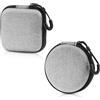 Yolev 2 Pezzi Scatola per Cuffie Custodia per Mini Cuffie Custodia per Auricolari Portatile Disco Rigido Scatola di Protezione per Dispositivi Elettronici da Viaggio in EVA (Rotonda + Quadrata)