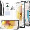 RongZy Schermo LCD per Motorola Moto G73 5G Display Sostituzione per Motorola Moto G73 5G XT2237 Digitizer Assembly Vetro di Ricambio Touch Screen con Strumenti(6.5, Nero con Cornice)