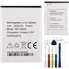 E-yiiviil Batteria di ricambio DBT-2500A, compatibile con batteria Doro 8035 con strumenti