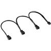 POPPSTAR cavo distribuzione ventola 20-20-20cm (1x presa 3-pin / 1x spina 3-pin PWM / 2x spine 2-pin) sdoppiatore ventole per collegare ulteriori ventole a scheda madre