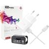 TPC Mobile Caricatore di Rete Rapido 15W USB Tipo C (USB-C) per Samsung Galaxy Tab A8 2021, A9, A9+, A14, A7 2022, A04, A04s, A13, S6 Lite 2022, A03, A03s, Z Flip3