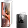 zZjoOoj Pellicola Vetro Temperato per Realme GT 7/ GT 7T e Protezione Lente Fotocamera, Durezza 9H Schermo Protettiva Film [2+2 Pezzi], Anti Graffi Niente Bolle