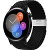 Niboow 20mm Cinturino per Huawei Watch GT 3 Pro 43mm/Watch GT 3 42mm/Watch GT 2 42mm/Watch 2/Watch 2 Pro/Watch 2 Sport, Nylon Intrecciato Cinturino per Honor Magic Watch 2 42mm-Nero
