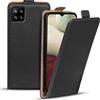 Verco Flip Cover per Samsung Galaxy A22 5G, Custodia verticale Flip Case compatibile con Samsung A22 5G, Nero