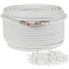Viewi Cavo prolunga per TV satellitare, Sky, 5 metri, completamente assemblato, kit con connettori F per Sky, Freesat, Virgin Media