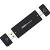 cablecc Combo Type-C e USB3.0 a NVME M-Key M.2 NGFF SATA SSD PCBA Case 2230/2242mm Adattatore RTL9210B Chipset