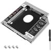YAODHAOD Vassoio per disco rigido 2° HDD SSD Kit compatibile da 2,5 pollici 9,5 mm SATA HDD SSD 2 ° adattatore HDD per MacBook Pro 13/15/17 pollici interno laptop CD/DVD-ROM adattatore ottico