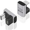 Duttek Adattatore USB C U (confezione da 2) Adattatore USB C a 180 gradi Supporto trasferimento dati 40 Gbps, ricarica 240 W e video 8K, adattatore angolare USB C compatibile per Thunderbolt 4/3,