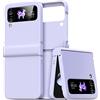 ZCDAYE Custodia per Samsung Galaxy Z Flip 4, in policarbonato strutturato, con chiusura a linguetta per Samsung Galaxy Z Flip 4 5G, viola