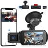 VECHTEL 2K Wi-Fi Dashcam Auto, Schermo IPS da 3 Pollici Dash Cam Auto con Visione Notturna, Scheda da 128 GB, G-Sensor, 24H Monitor di Parcheggio, Registrazione in Loop, Assistente di Retromarcia
