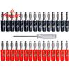 Aiqeer 30 Pezzi 4 mm Banana Spina Connettore, Placcato Nickel Banana Spina per Cavo Audio Altoparlante (Nero, Rosso)