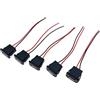 JZK Set di 5 connettori USB femmina a 2 fili con fibbia con scanalatura a scatto - 3 A, configurazione a 2 pin