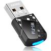 JRILUO WiFi 6 WLAN Stick AX900 Adattatore USB PC 2,4G/5GHz, Internet Stick con driver integrato, crittografia WPA2-PSK, compatibile con Windows 11/10/7