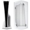 KlsyChry Supporto verticale per console Playstation 5 Slim Disc Edition, con prese d'aria di raffreddamento integrate e piedini antiscivolo (bianco)
