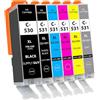 Supply Guy 6x Inchiostro compatibile con Canon PGI-530 / CLI-531 Multipack per Pixma TS8750 TS8751