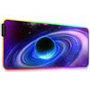 DORRISO RGB Tappetino per Mouse Gaming 12 Effetti Luce 900x400mm XXL Grande LED Mouse Pad Superficie Liscio Base Gomma Antiscivolo Tappetino per Computer PC e Laptop Tappetino per Mouse Pianeta B
