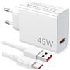 iMangoo 45W Caricatore Rapido Adattatore USB per Redmi Note 14 Pro 14 13 12 POCO X7,Caricabatterie per Turbo con 6A Cavo USB C 1m per Xiaomi Pad 6 11i 11 Lite Redmi Pad SE Pro 14C 13C 12C 14 13 A3 POCO C75 M8