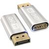 Kryoza Adattatore DisplayPort a HDMI 2 Pezzi,Unidirezionale da DP a HDMI maschio a femmina,4K@30 Hz/2K@60 Hz/1080P@120 Hz. Adattatore DisplayPort a hdmi compatibile con laptop,desktop,Dell,HP,HDTV,proiettore