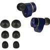 kwmobile 6x Auricolari di ricambio compatibile con Bowers & Wilkins PI 7 / PI 5 Gommini sostitutivi in Silicone - 3 Misure - nero