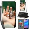 PHINIENLAND Cover per Huawei P20 Lite PU Pelle Custodia Flip Gatto