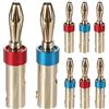 Greluma 8 Pz Spine a banana per altoparlanti da 4mm,connettori a banana placcati in oro per cavi di altoparlanti,piastre a muro,home theater,ricevitori audio/video,amplificatori e sistemi audio.