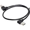 cablecc ChenYang - Cavo USB 2.0 con angolo retto verso destra, da maschio tipo A a maschio tipo B, per stampante scanner, lunghezza: 50 cm