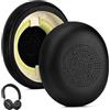 LEIBOCHAO Cuscinetti di ricambio per Jabra Evolve2 65/Evolve2 40/Elite 45h On-Ear Wireless Headset, Parti per Cuffie in Spugna Memory, Cuscinetti Auricolari con Morbida Pelle Proteica - Nero