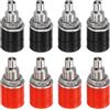 QUARKZMAN 8 Pcs Banana Jack, 24A 6 x 4mm Pannello Montato Banana Femmina Presa Pannello Jack, 4mm Adattatore Terminale Per Banana Plug Connettori, Rosso&Nero