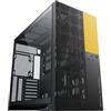 Geometric Future M5 - Case per computer a mezzatorre con pannello frontale in rete a nido d'ape e vetro temperato, E-ATX/ATX per gaming, alto flusso d'aria, in acciaio da 1,2 mm, Tipo C, supporto per