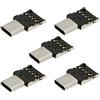 chenyang 5 PCS Adattatore USB C OTG Adattatore connettore USB C maschio a USB 2.0 femmina ultra mini