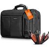 Everki Versa valigetta per laptop - robusta per laptop 13-17,3, borsa da viaggio idrorepellente con più tasche, elegante per donna e uomo - Nero (EKB427BK17)