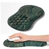 newplenty Tappetino per mouse con poggiapolsi, tappetino ergonomico per alleviare il dolore nel tunnel carpale, memory foam con base in gomma antiscivolo, per computer, laptop, desktop (foglia verde)