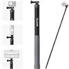 TELESIN Bastone per selfie lungo in fibra di carbonio 3 m per GoPro Hero 13 12 11 10 9 8 Max Insta360 X4 X3, DJI Osmo 360 Action 4 3 fotocamera invisibile selfie stick asta di estensione monopiede