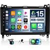 SIXWIN 4+64G Android 13 Autoradio per Mercedes-Benz W169 W245 B160 B170 B180 B200 W639 Vito Viano W906 con CarPlay/Android/Mirror Link,9 HD TouchScreen Schermo Navigatore WiFi RDS FM USB Bluetooth